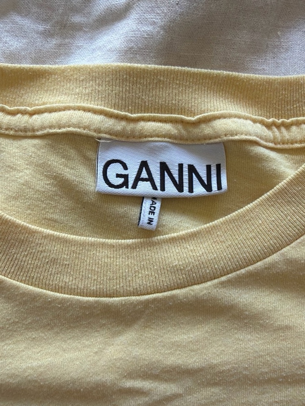Ganni Yellow Tee - Picture 3 of 4